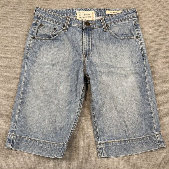 Levi Strauss Signature Pants - Levi Strauss Signature Denim Bermuda Shorts Womens 10 Low Rise Blue Stretch